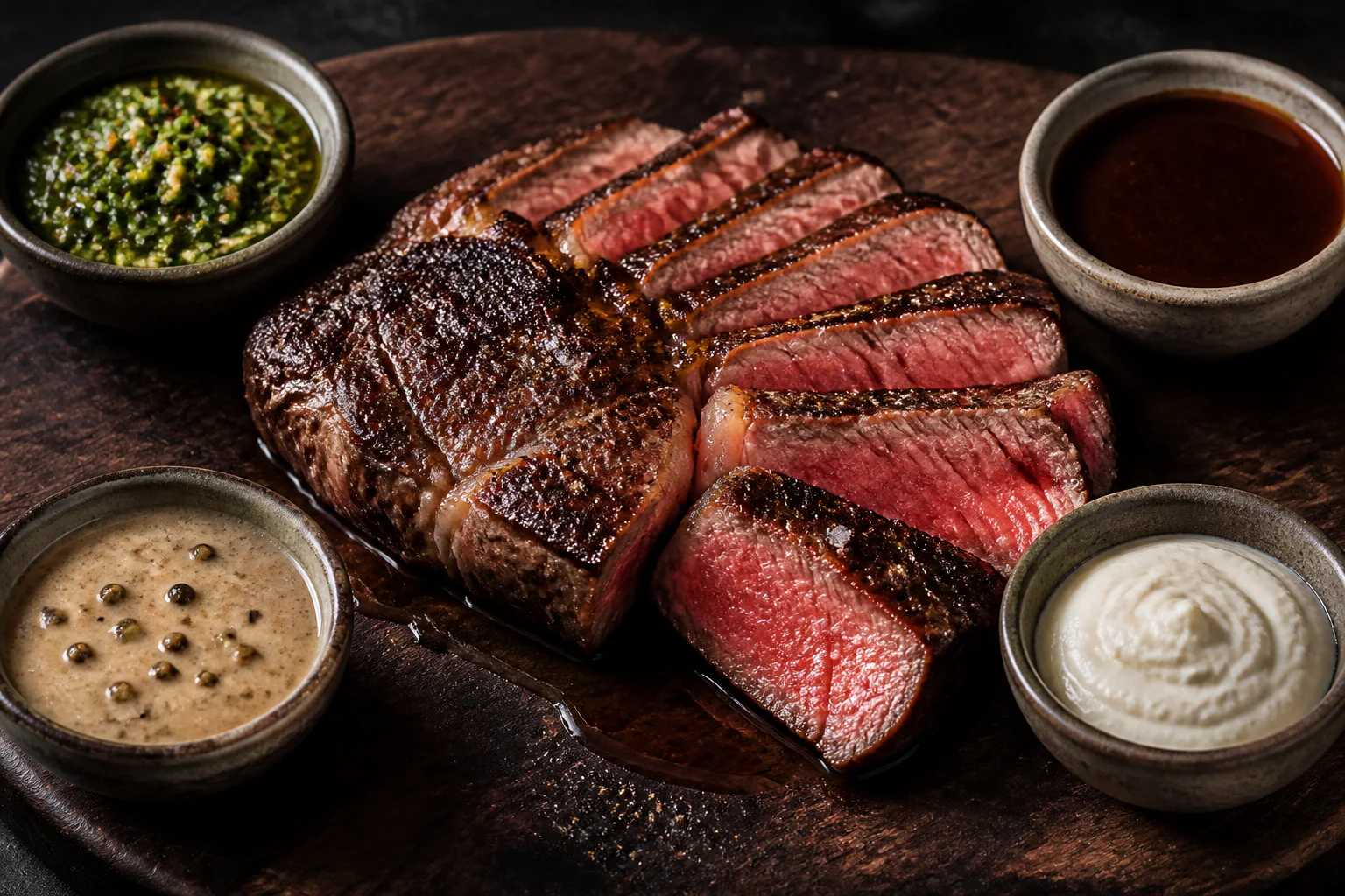 Original editorial food photograph illustrating Steak Sauce